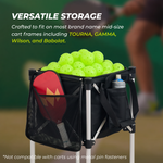 Ball Tote & Cart Portable Teaching Cart with Black Ball Tote Bag for Tennis and Pickleball Pros