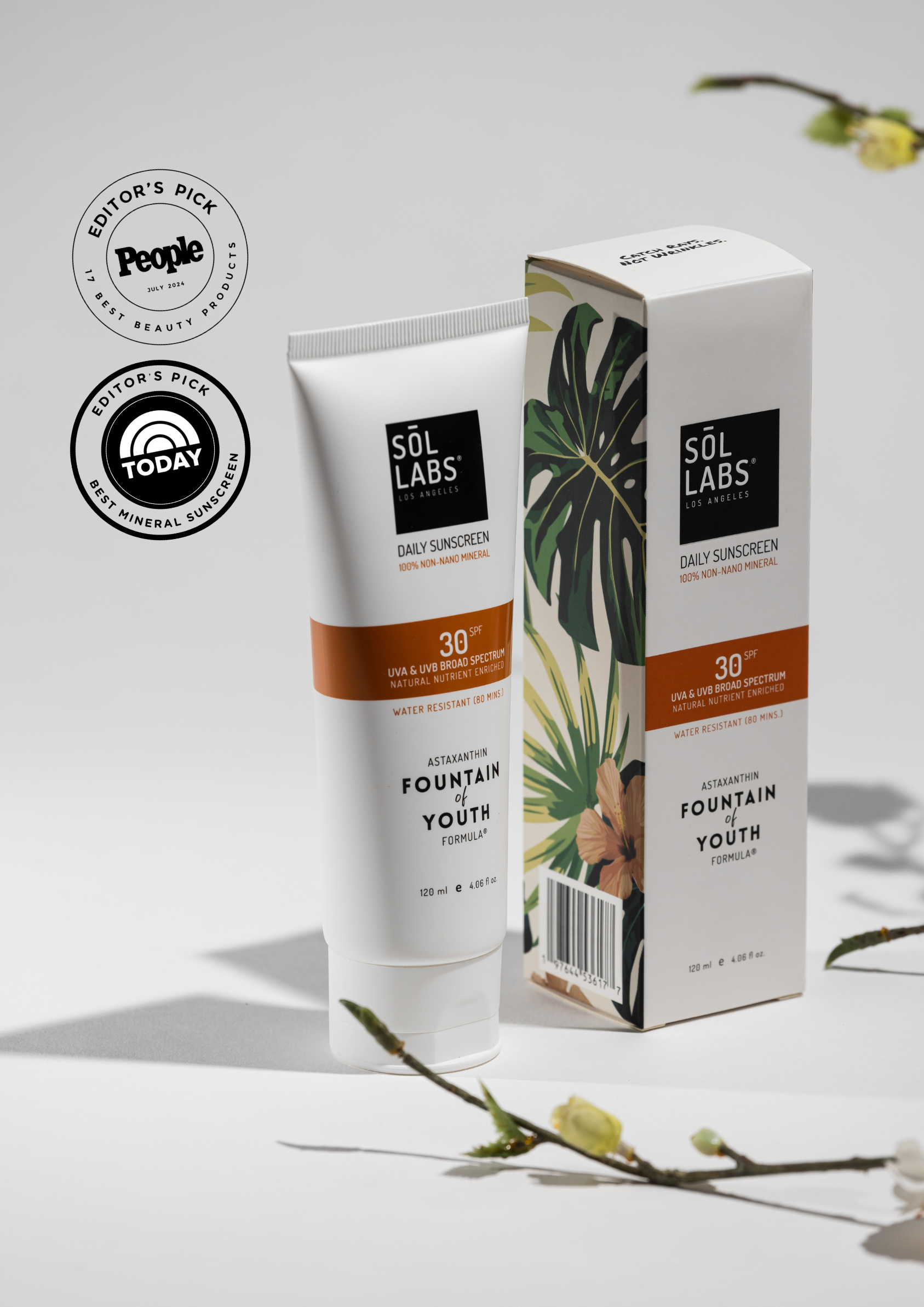 SOL LABS® Natural Mineral SPF 30 Daily Sunscreen Lotion | Broad Spectrum UVA/UVB Protection & Hydrating Formula