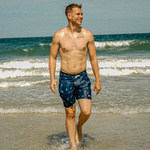 Tropical Trees Waterproof Swim Shorts with Waterproof Pocket