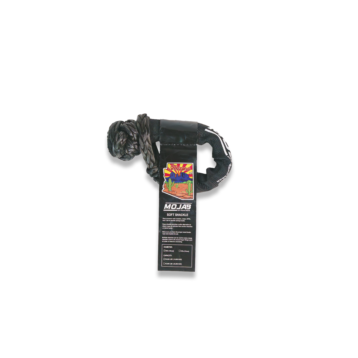Soft Shackle 3/8'' x 14'' with Sleeve and Bag | Lifetime Warranty