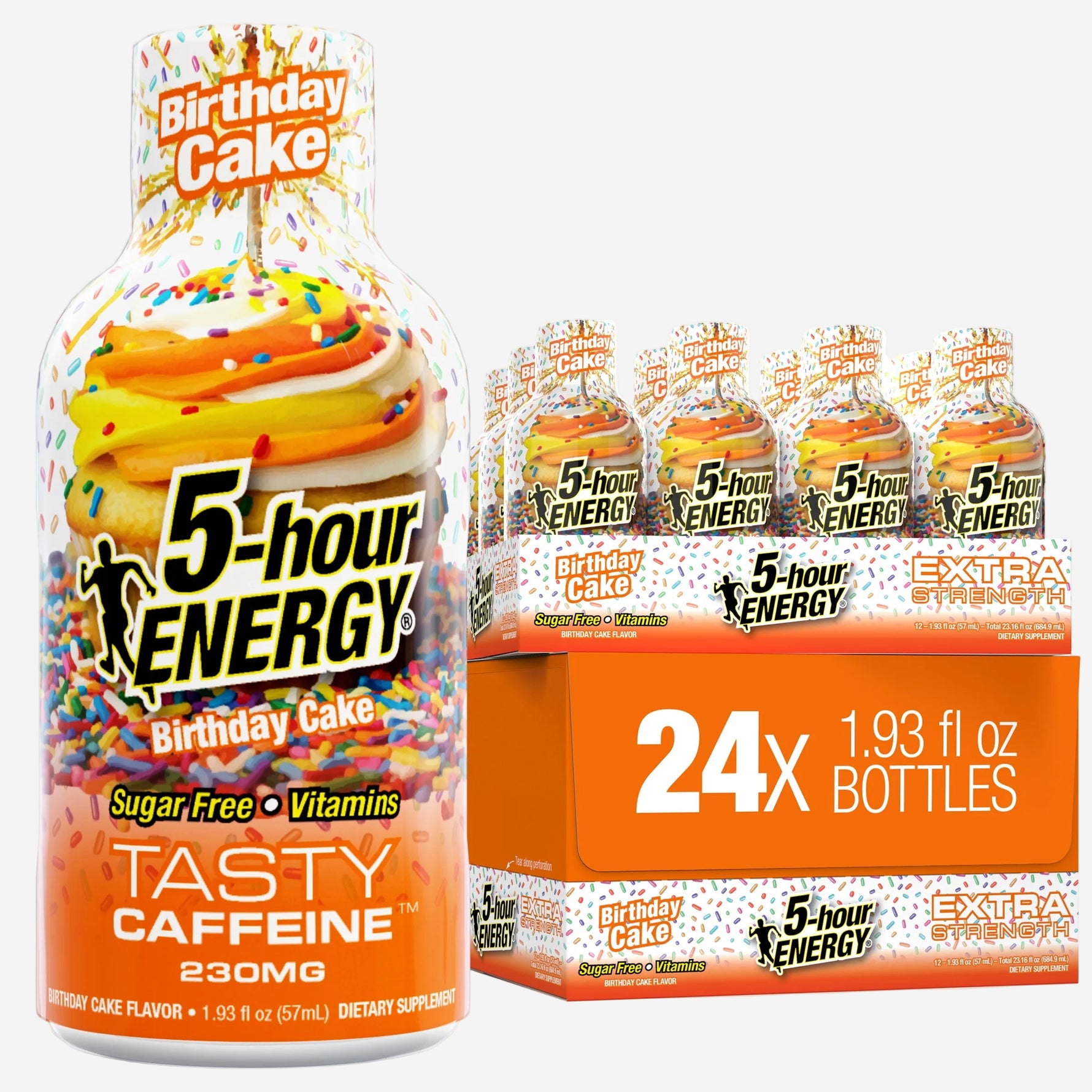 5-hour ENERGY Extra Strength Shots | Birthday Cake Flavor, 1.93 Fl Oz, 24 Pack
