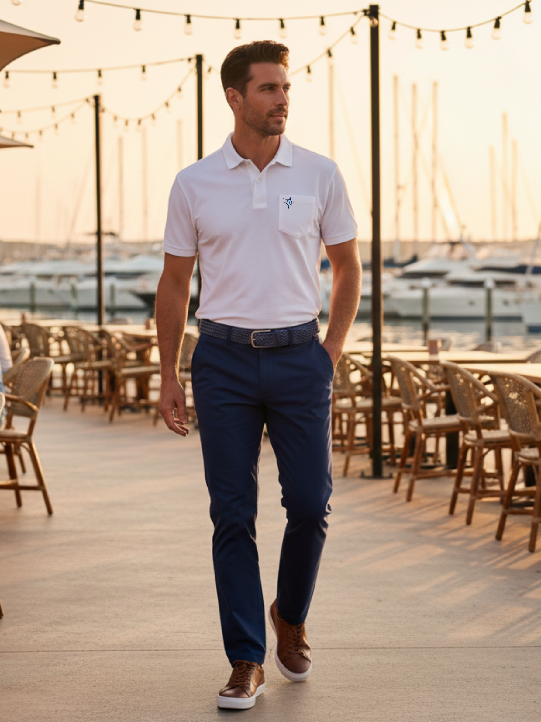 Charleston Polo | White