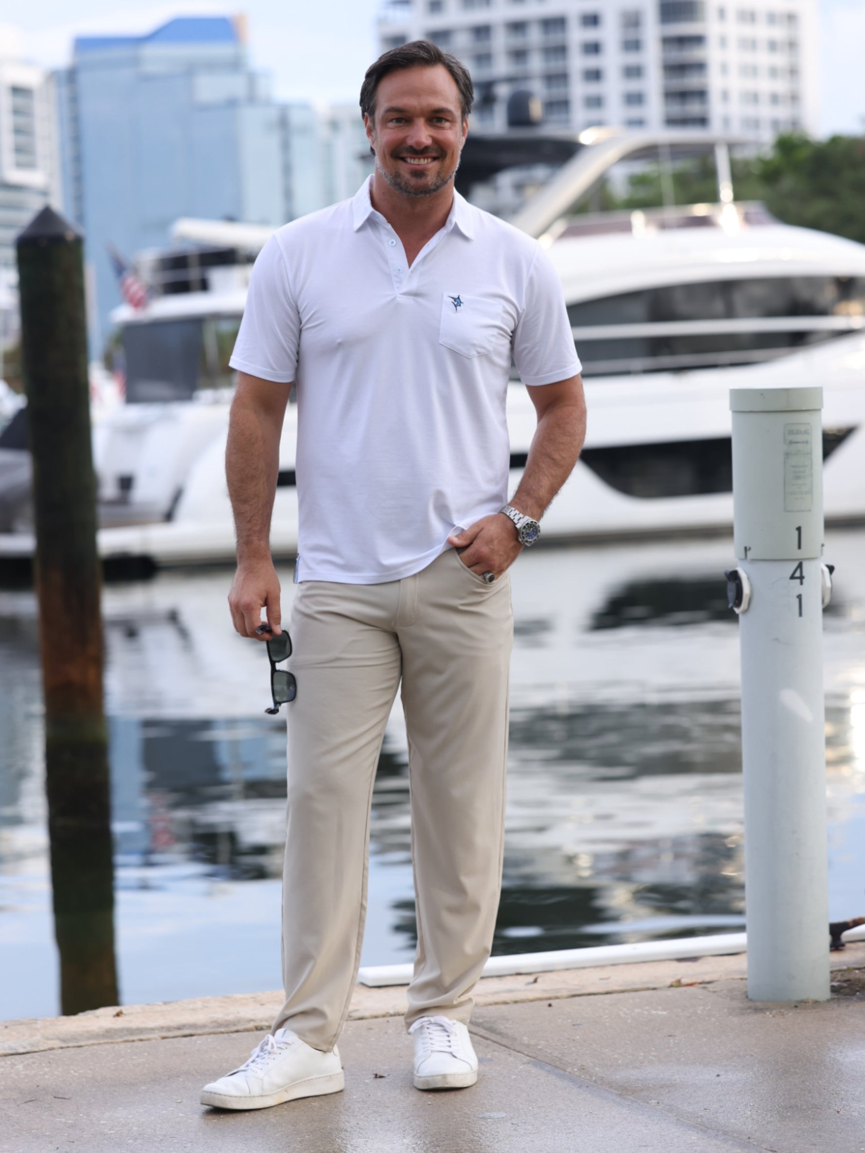 Charleston Polo | White