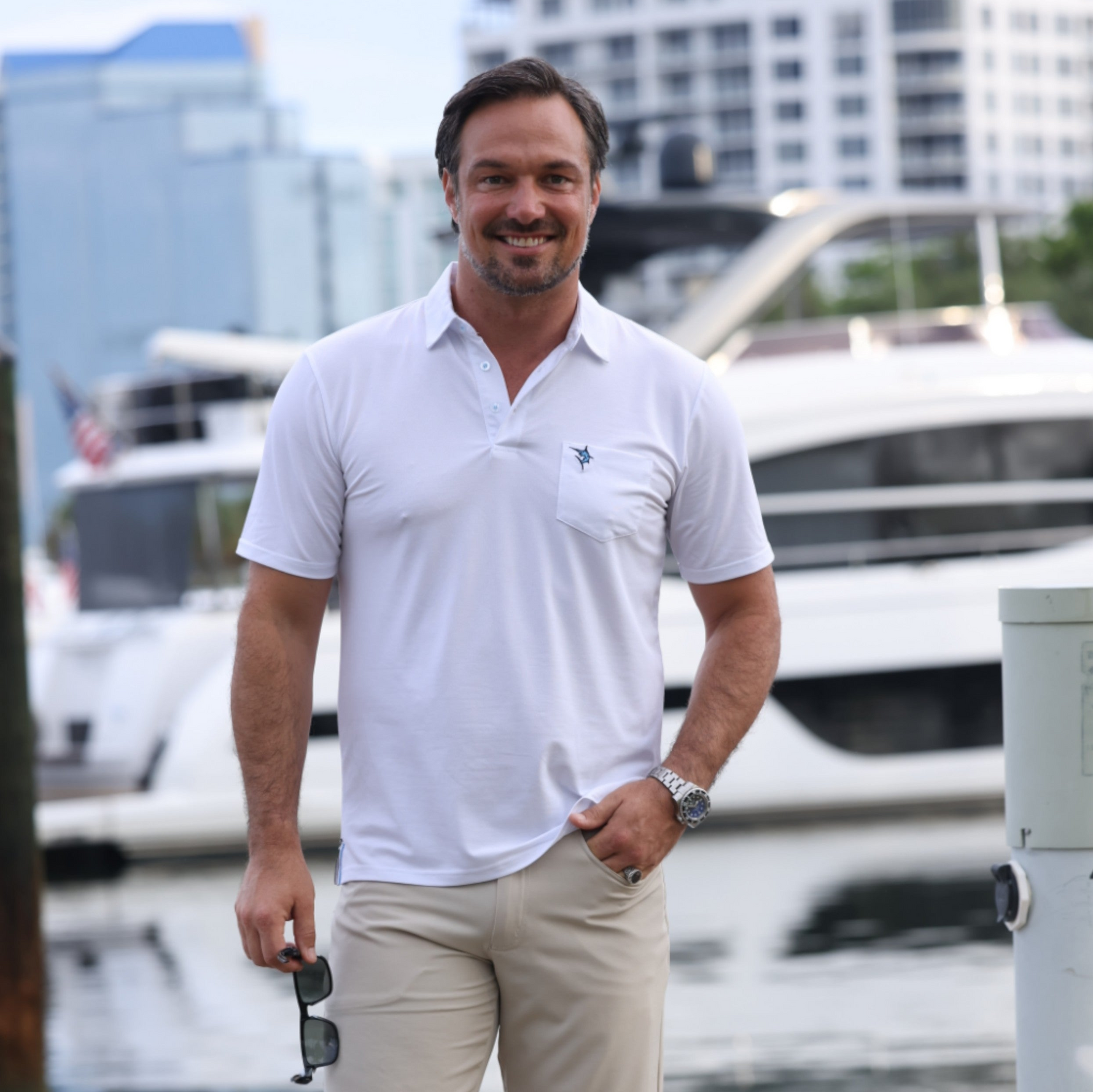 Charleston Polo | White