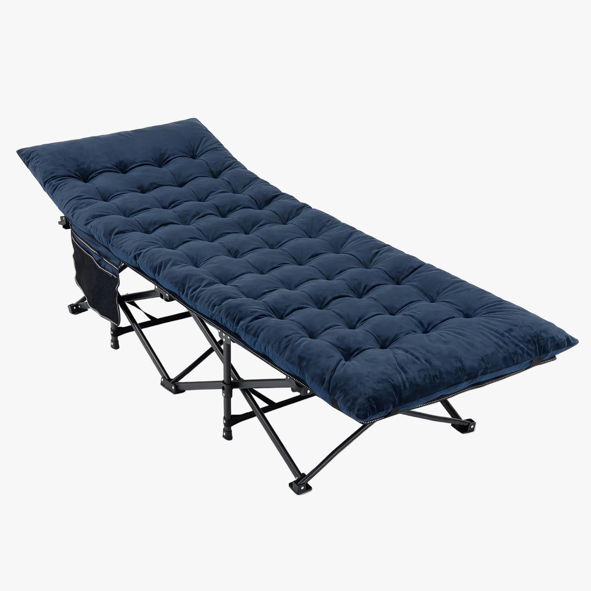 Camping Cot for Adults with Padded Mat and Carrying Bag
