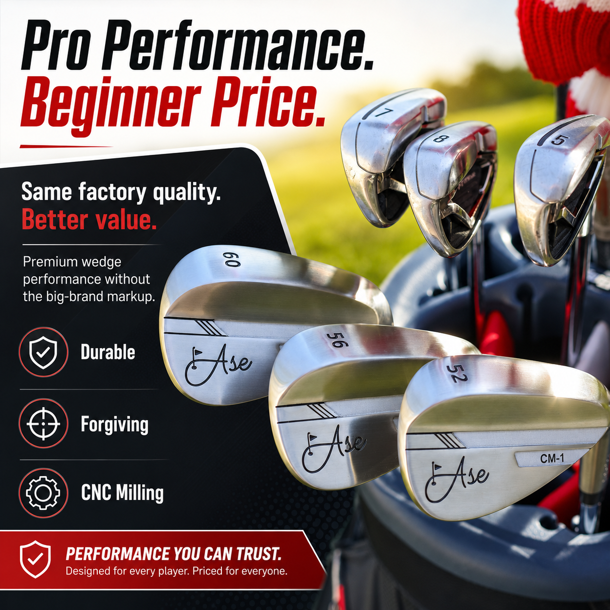 Ase 3-Piece Wedge Set | Right Hand