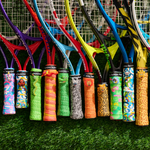 Orange Octopus Racket Pet Tennis Dampener and Blue Overgrip Tape with Replacement Overgrip Tape