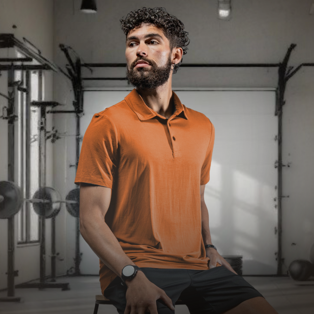 Men's Terra Recovery Polo (Sunfire Clay)