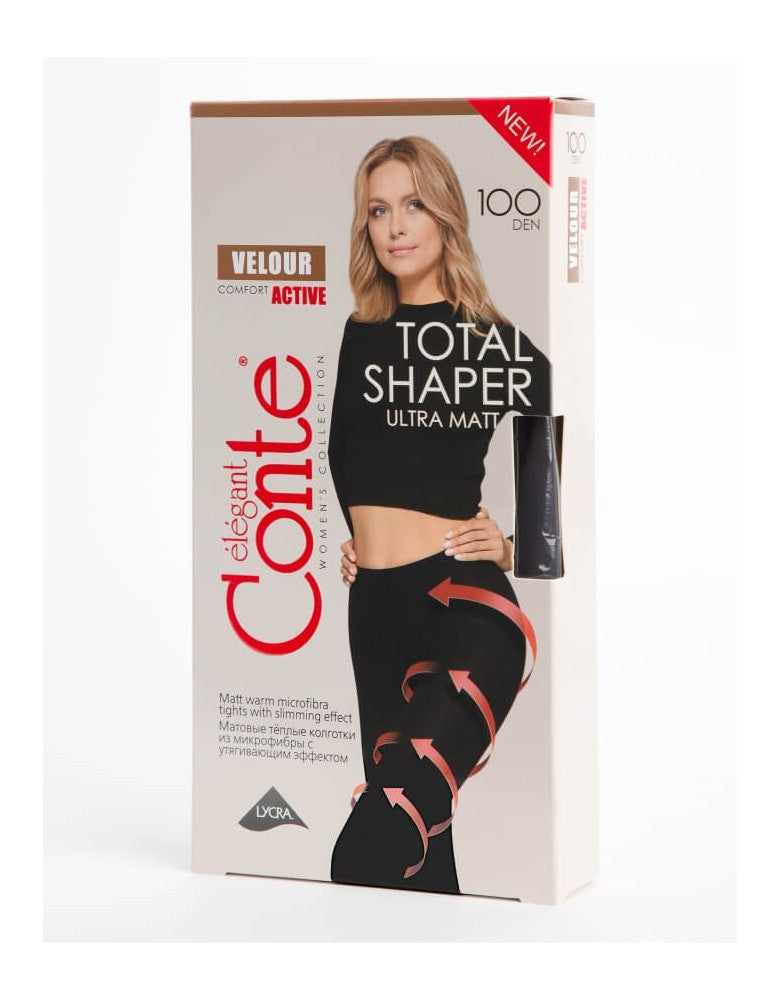 Conte Velour Active 100 Den Microfibra Opaque Shaper Women's Tights | 19С-123СП