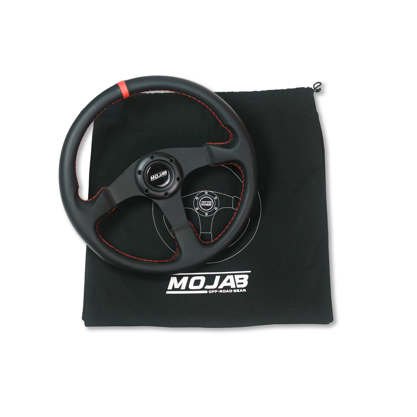 13.5” MOJAB Flat Steering Wheel | Leather or Suede