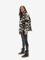 Down Half Zip | Zebra