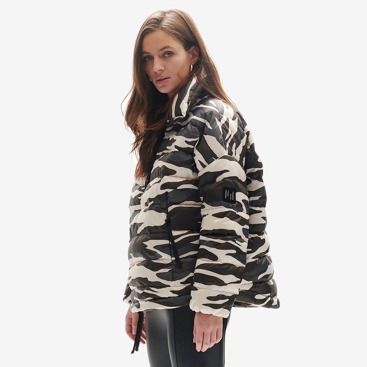 Down Half Zip | Zebra
