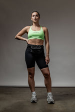 SOHO Women's Technical High Rise Shorts 8" (Black)
