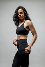Women's SOHO Cross Back Sports Bra | Black