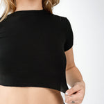 90s Baby Tee | Cloud Set Black