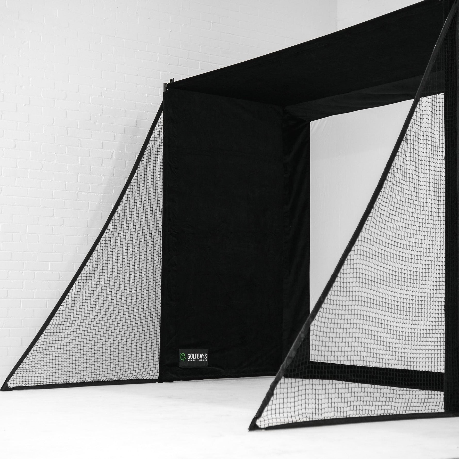 SimBox Golf Simulator Enclosure Pro + Impact Screen & Frame with Side Barriers