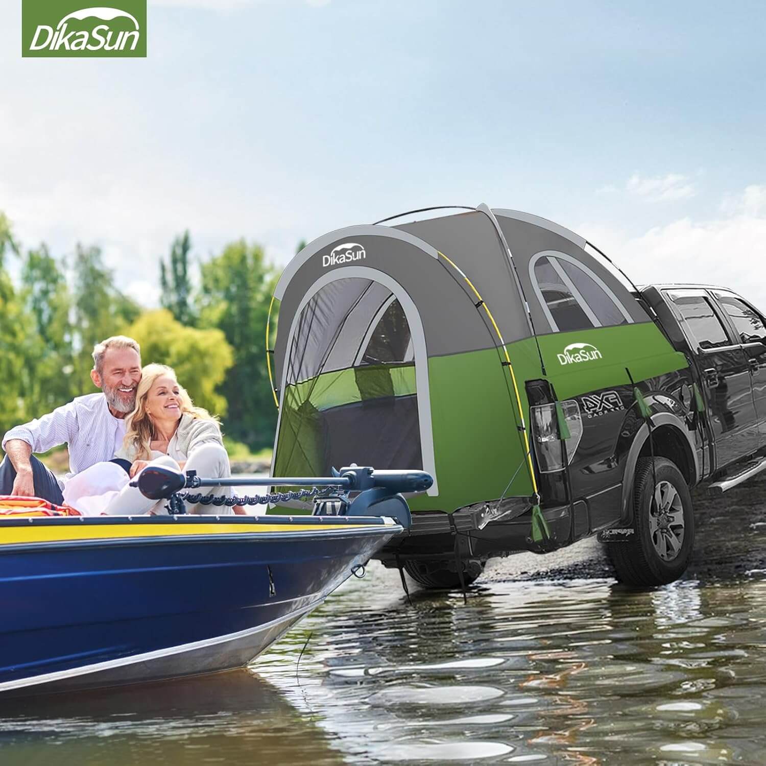 5.5-6.7ft Portable Pickup Truck Bed Tent | Green