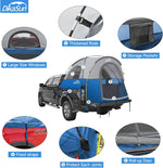5.5-6.7ft Portable Pickup Truck Bed Tent | Blue