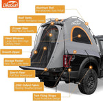5.5-6.7ft Easy Setup Pickup Truck Bed Tent | Gray