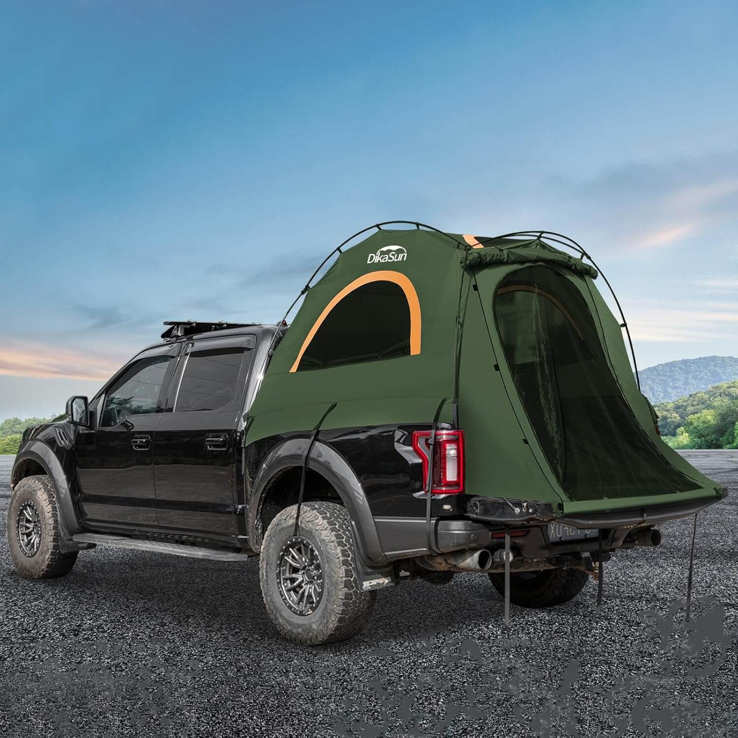 5.5-6.7ft Easy Setup Pickup Truck Bed Tent | Green