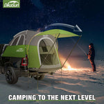 5.5-6.7ft Pickup Truck Bed Tent with Awning | Green