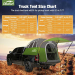 5.5-6.7ft Pickup Truck Bed Tent with Awning | Green