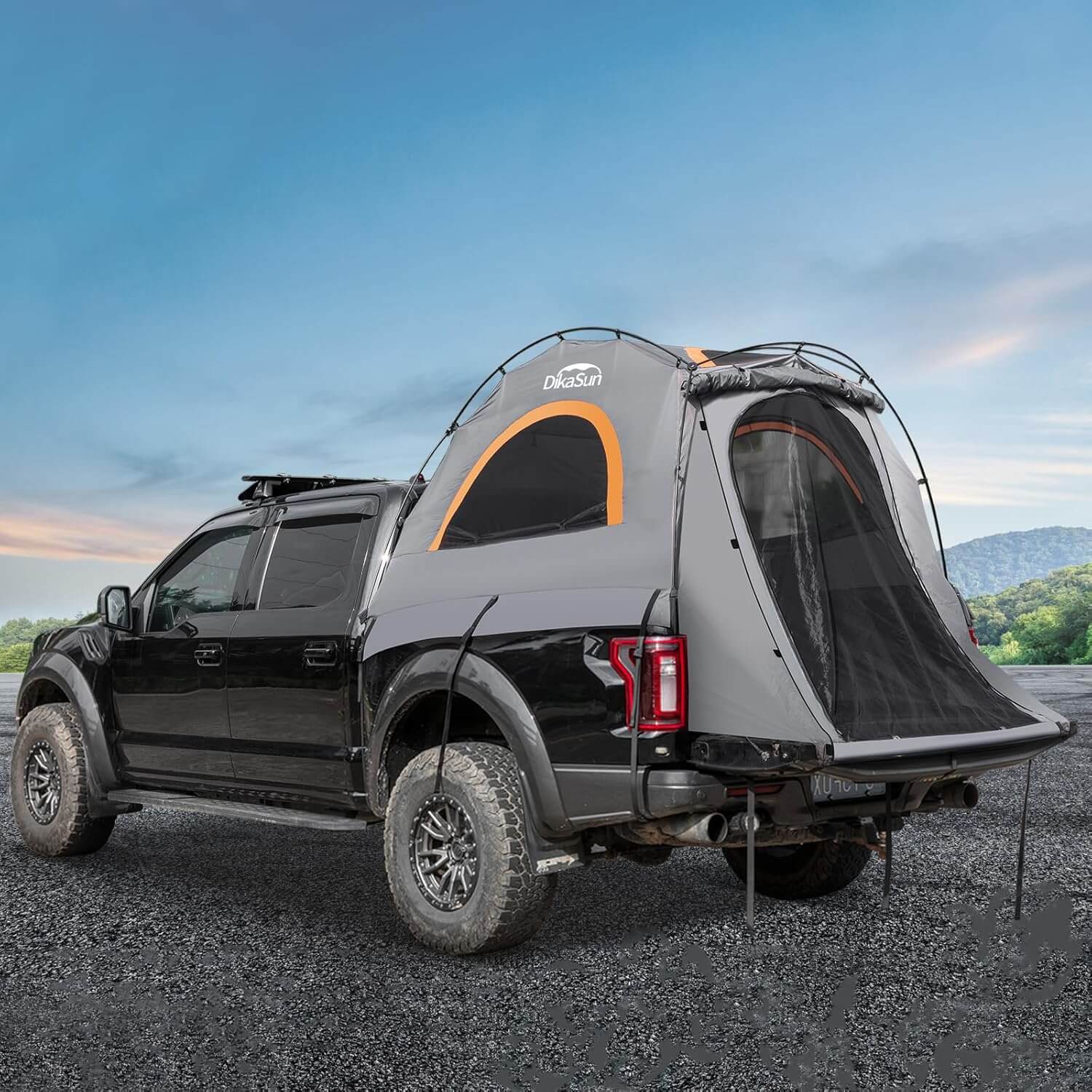 5.5-6.7ft Easy Setup Pickup Truck Bed Tent | Gray
