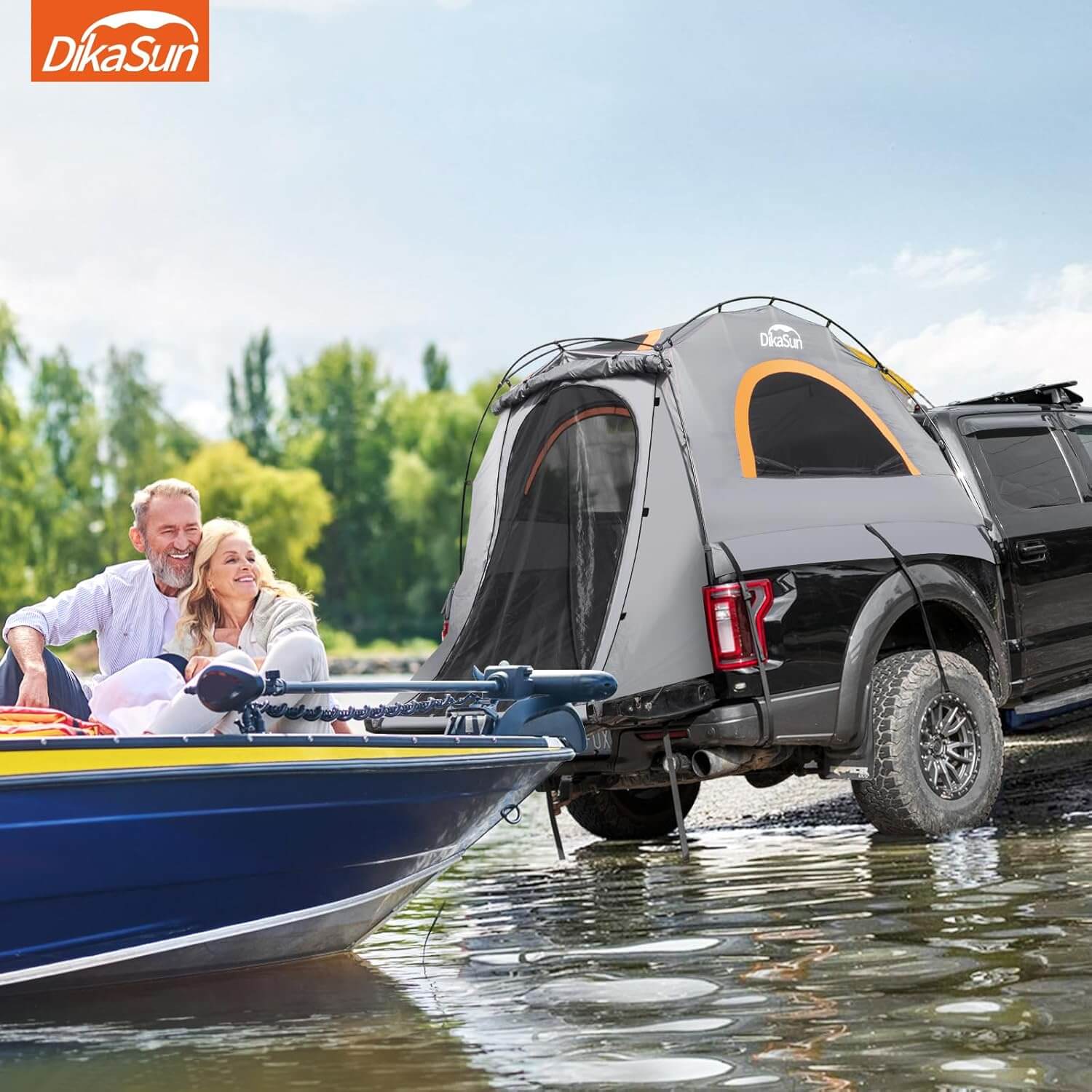 5.5-6.7ft Easy Setup Pickup Truck Bed Tent | Gray
