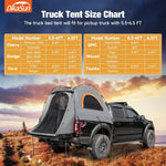5.5-6.7ft Easy Setup Pickup Truck Bed Tent | Gray