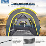 5.5-6.7ft Pickup Truck Bed Tent with Awning | Navy