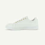 Voltaire Quilted Court Shoe | White
