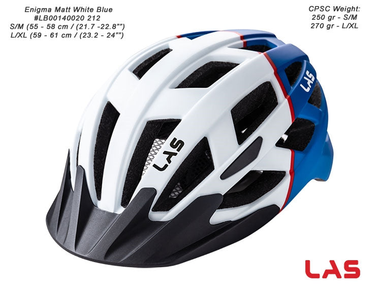 LAS Enigma Cycling Helmet | White/Blue