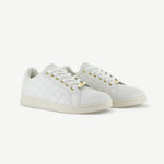 Voltaire Quilted Court Shoe | White