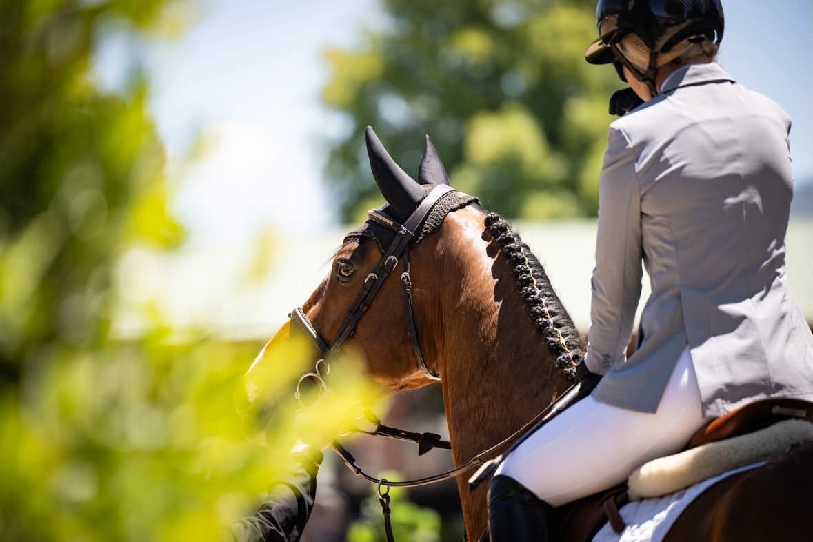 Grand Prix Ladies EQJ 3 Button Show Coat | NY Tech Fabric | Cadet Blue