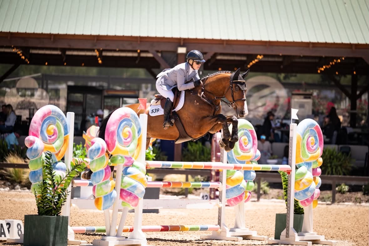 Grand Prix Ladies EQJ 3 Button Show Coat | NY Tech Fabric | Cadet Blue