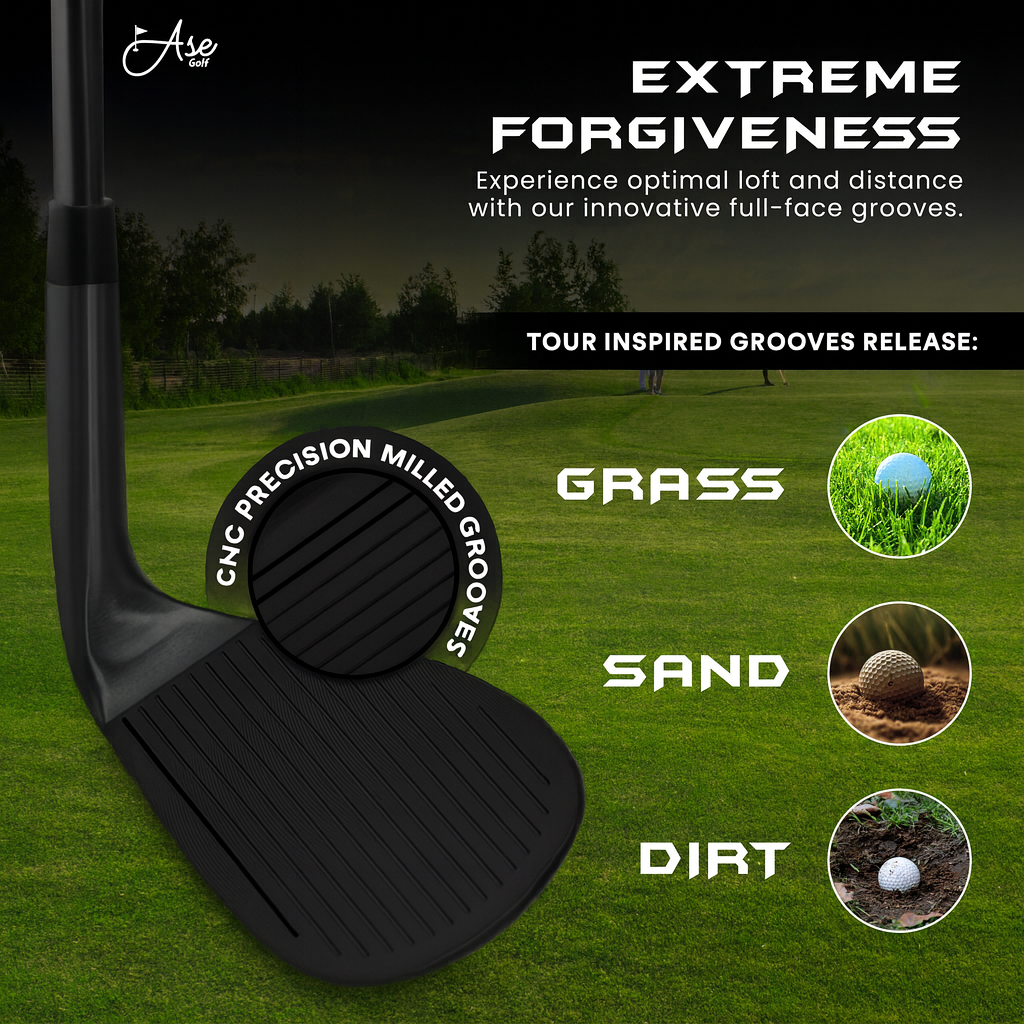 Ase BLACKOUT 3-Piece Wedge Set (52, 56, 60)