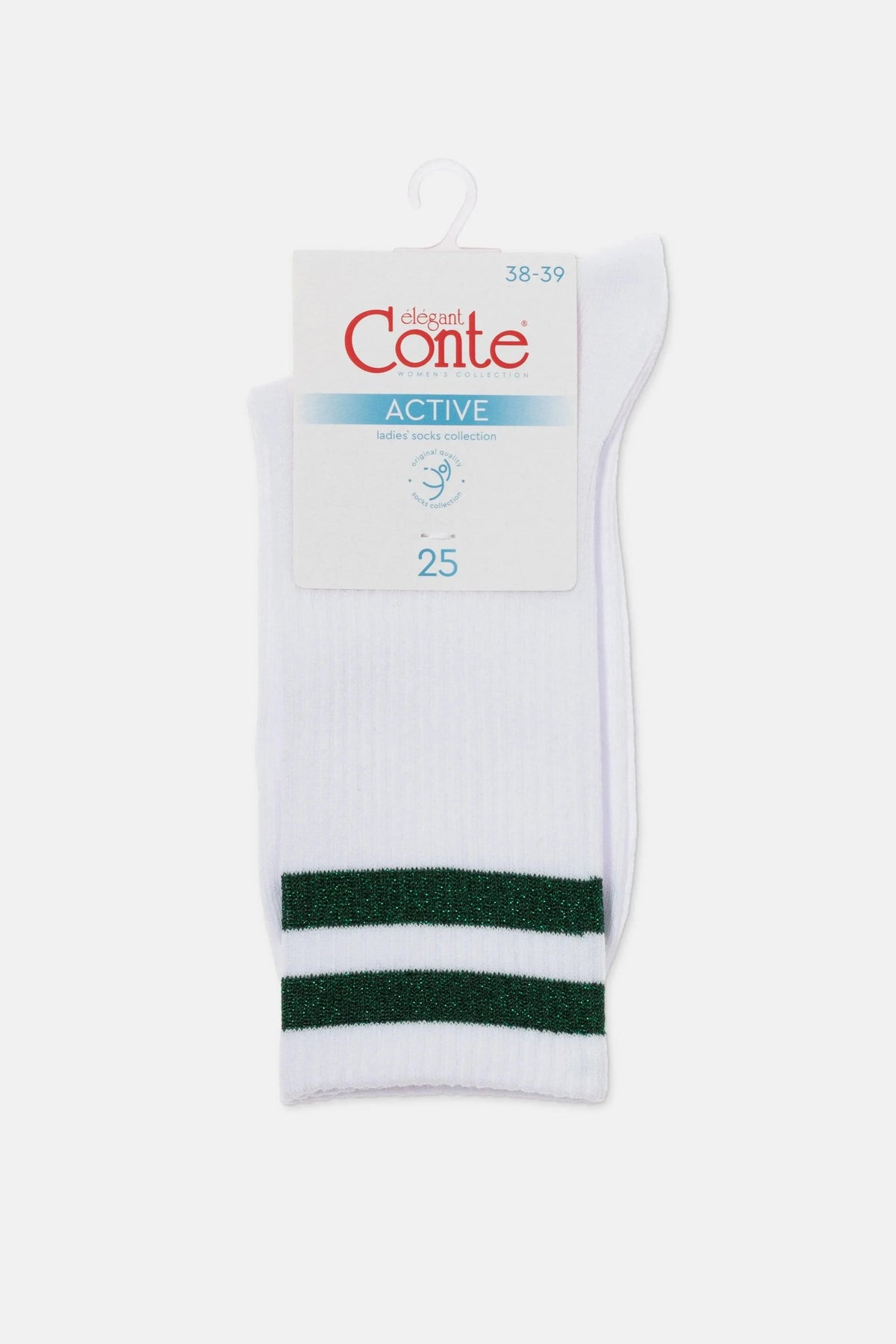 Conte Active Cotton Long Socks with Lurex Stripes