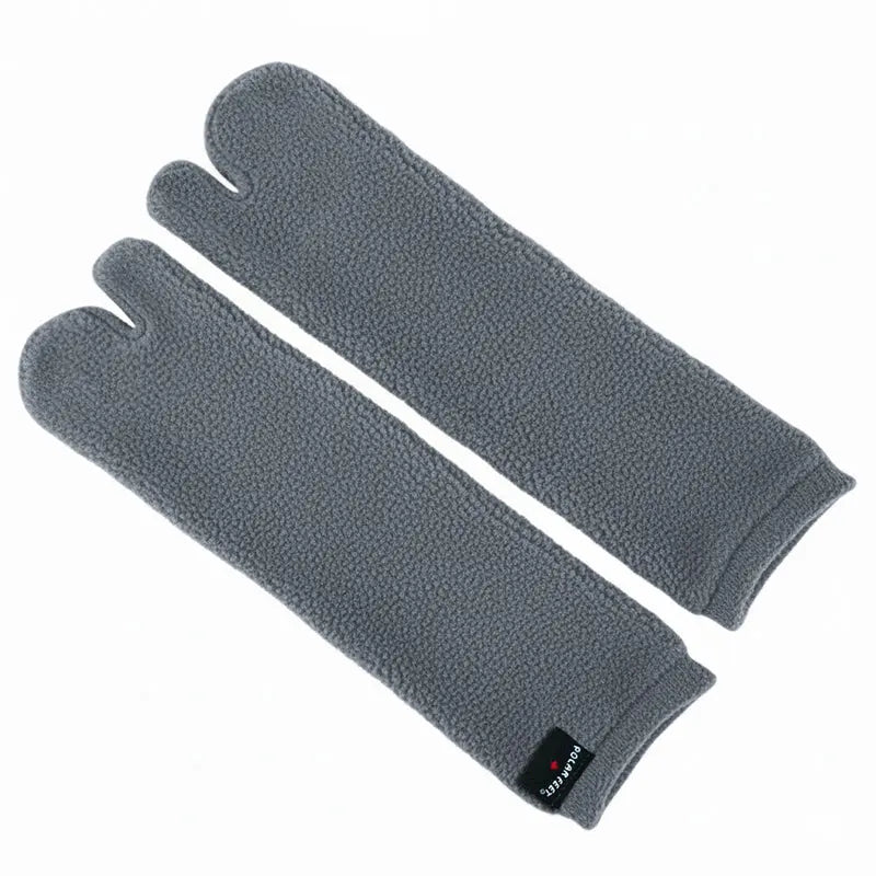 Polar Feet Fleece Tabi Socks | Soft Grey