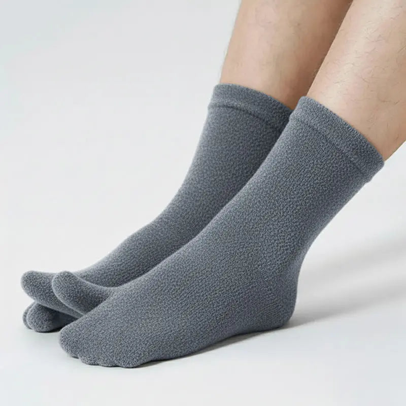 Polar Feet Fleece Tabi Socks | Soft Grey