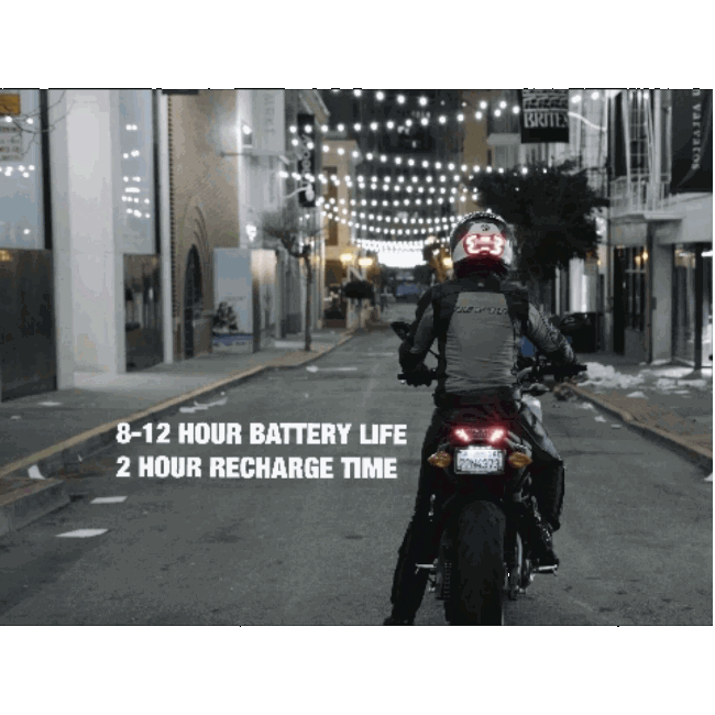 White Brake Free USB-C Motorcycle Helmet