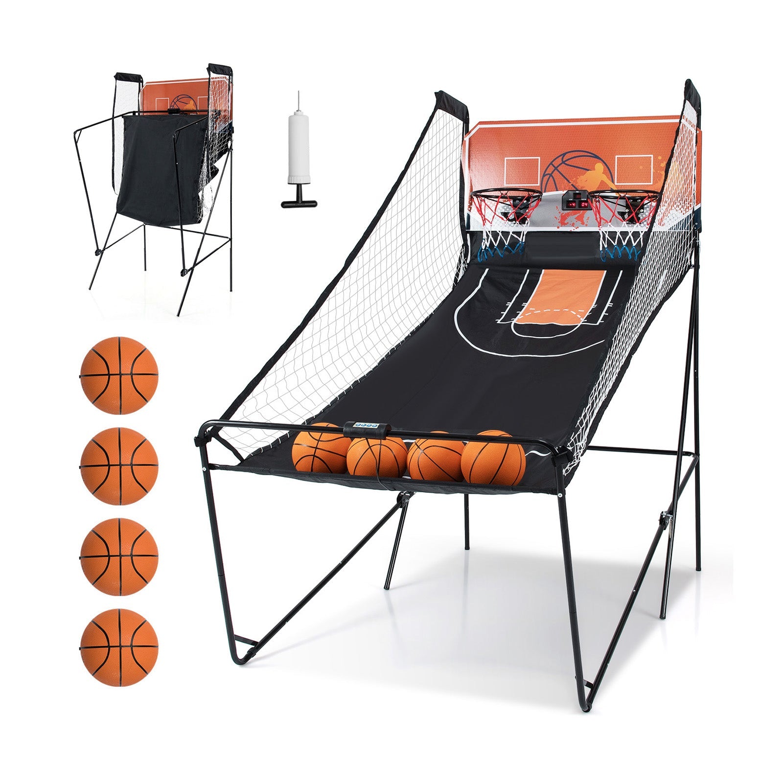 Foldable Basketball Arcade Game | Hoop Machine with 8 Exciting Playing Modes
