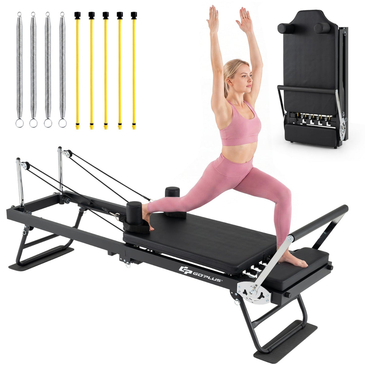 Foldable Pilates Reformer Machine for Home Gym | 660 LBS