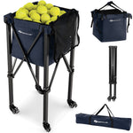 Lightweight Foldable Tennis Ball Teaching Cart with Wheels and Removable Bag