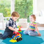 Folding Exercise Mat with Hook and Loop Fasteners | 10' x 4' x 2"