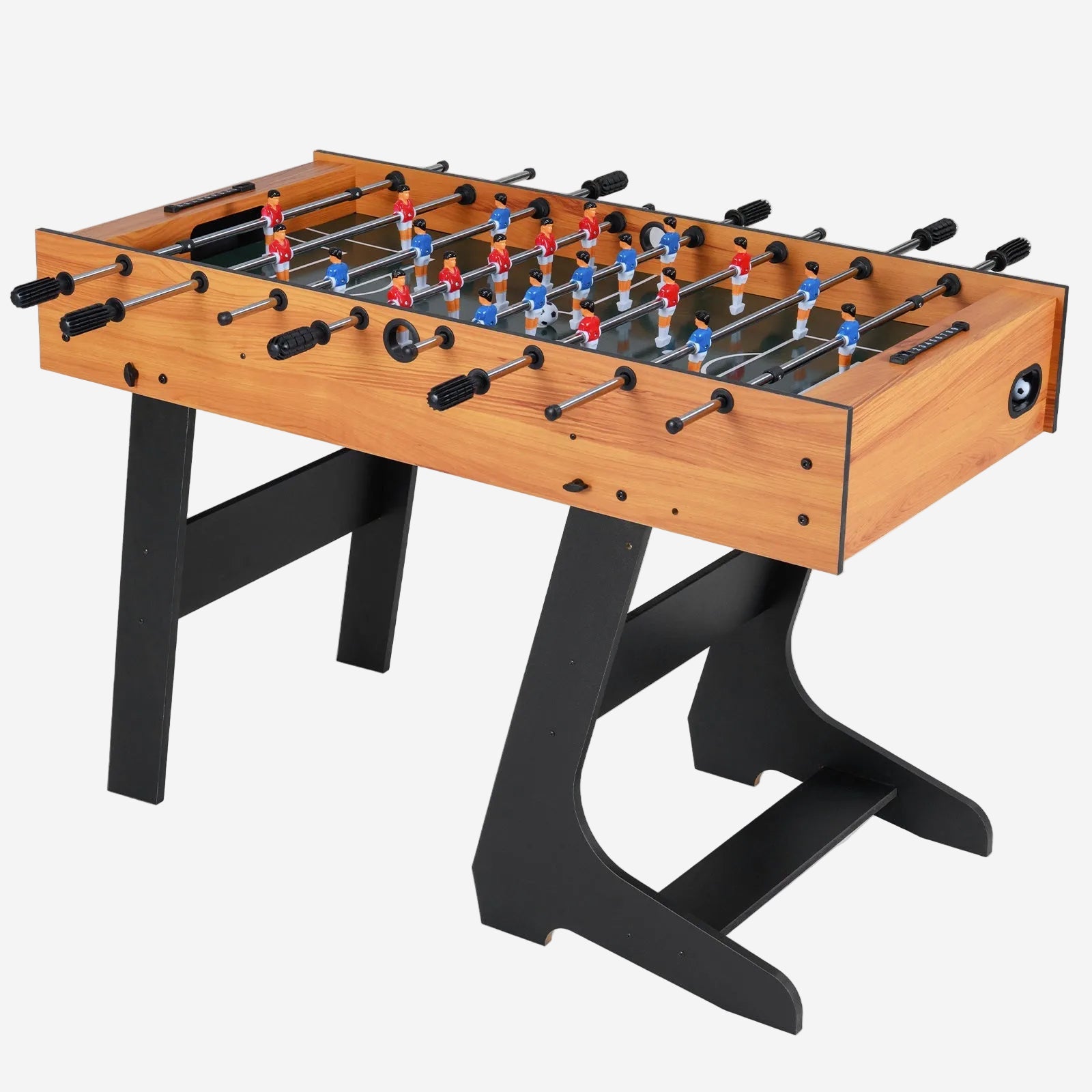 Folding Foosball Table with 22 Players and Slide Scorers | Space-Saving Game Table