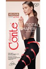 Conte Active Total Shaper Tights Velour 100 Den | Matte Support & Compression