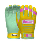 Franklin CFX PRO CUSTOM Batting Gloves | Yellow/Mint