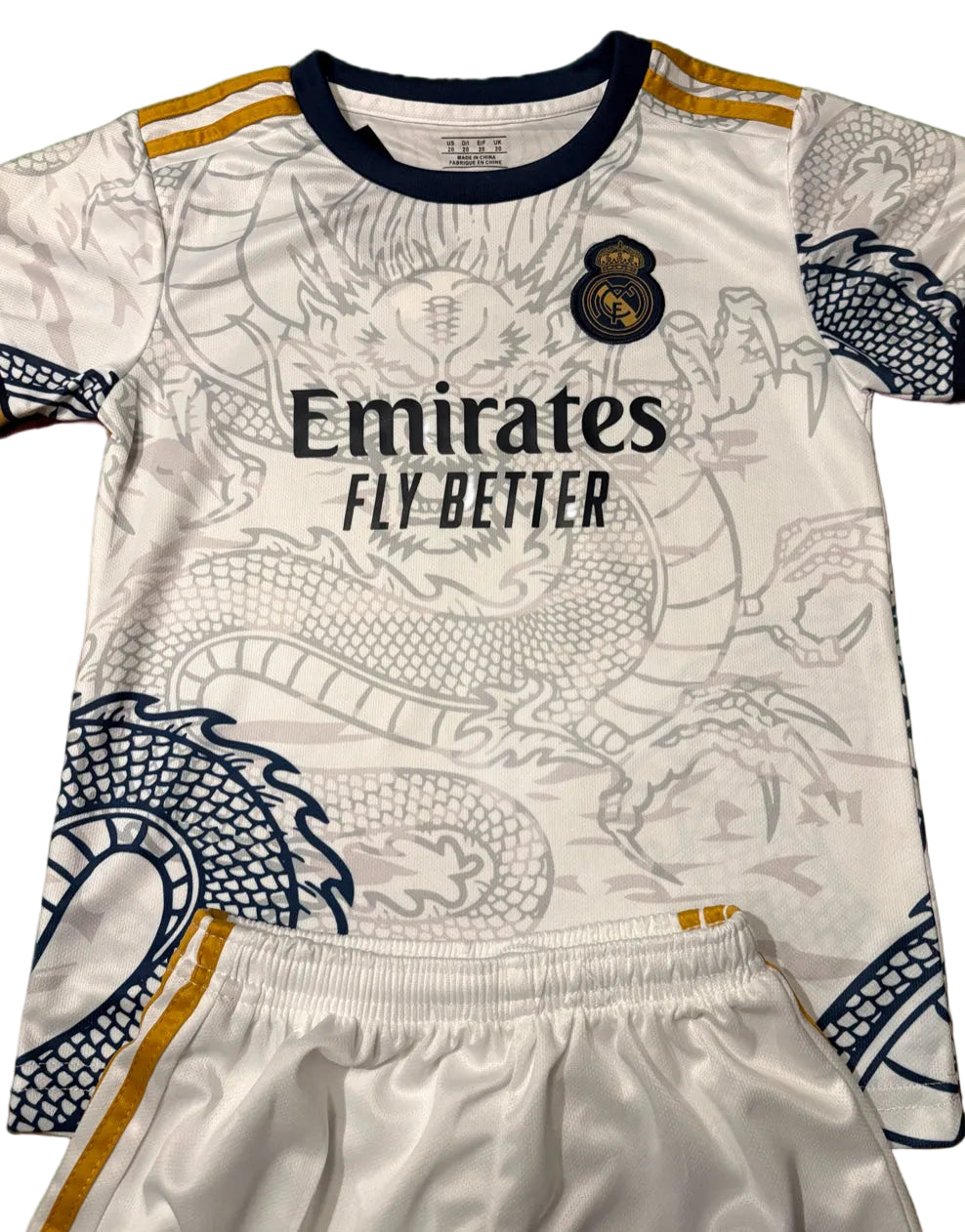 Bellingham Home Dragon Edition Kids Soccer Kit | Real Madrid 2 Piece Set
