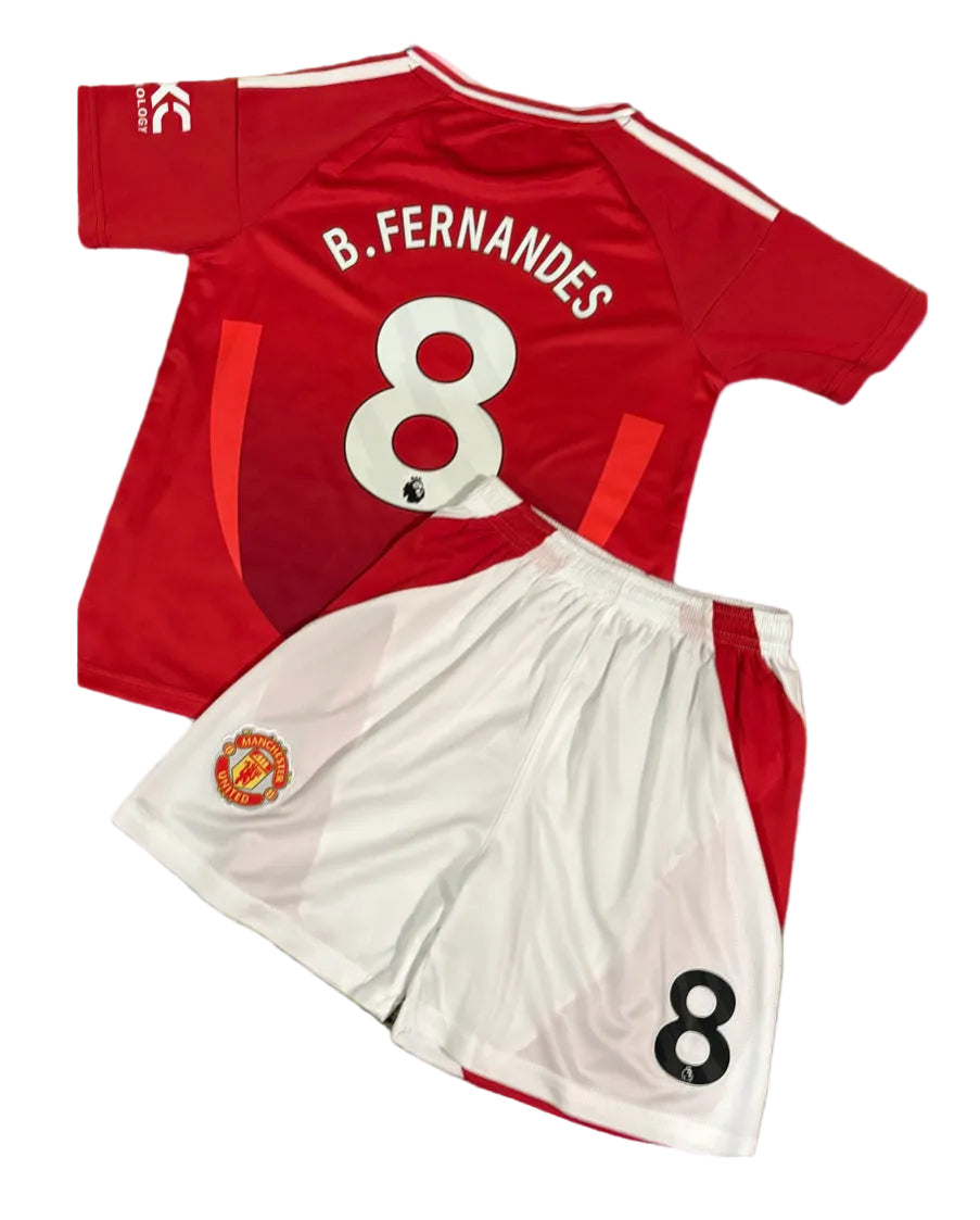 B. Fernandes 8 Kids Toddler & Youth Man Soccer Jersey Kit