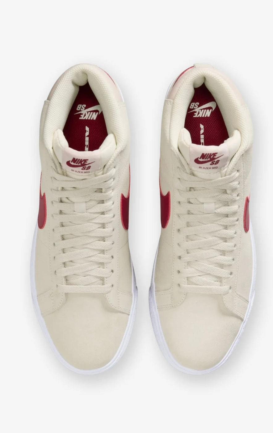 NIKE SB ZOOM BLAZER MID | PALE IVORY/ NOBLE RED